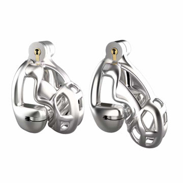 Stainless Steel Double-Lock Mamba Chastity Cage